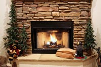 Brick and Stone Fireplaces